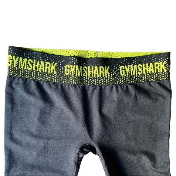 Gymshark Women’s Low Rise Seamless Black Green Apex Leggings, Size Medium - Picture 3 of 9